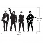 สติกเกอร์ติดผนัง วงดนตรี ยูทู U2 Rock Band V.2 Wall Sticker