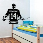 Ice hockey with Personalized Name & Number Wall Decal